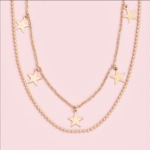 Necklace double layered Star Zinc Alloy Perfection - Picture 3 of 6